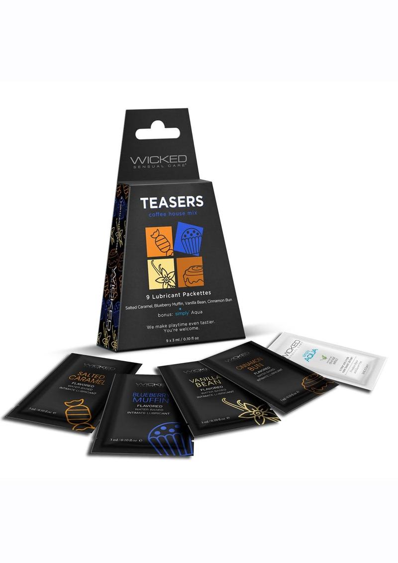 Wicked Teasers Sample Pack of Coffee House Flavored Lubes