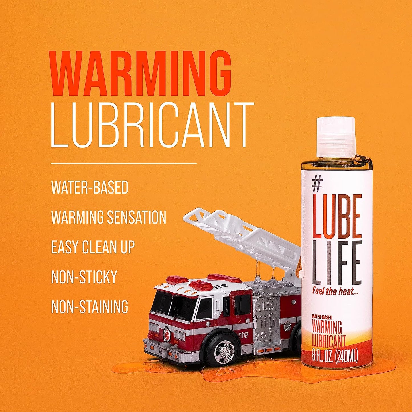 Lube Life Water-Based Warming Lubricant - 8oz