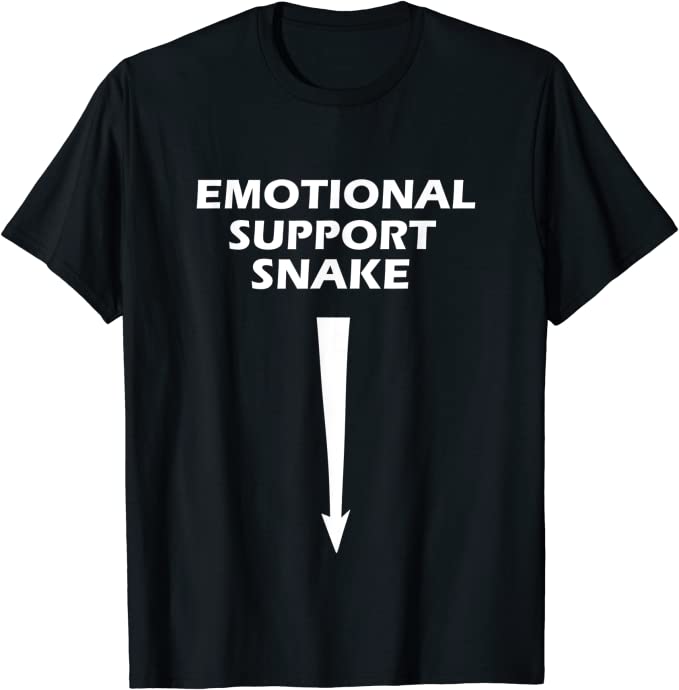 Emotional Support Snake Tee Shirt – My Naughty Novelties
