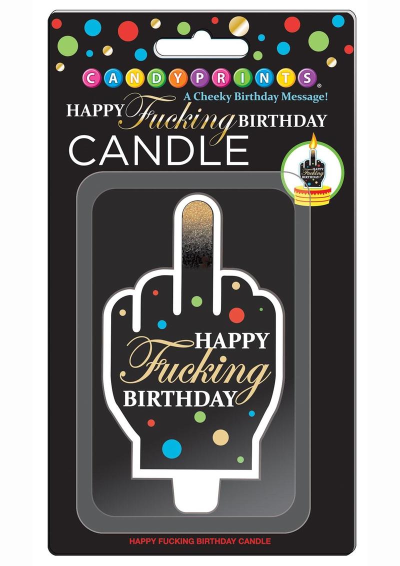 Happy F`n Birthday FU Finger Candle – Multicolor