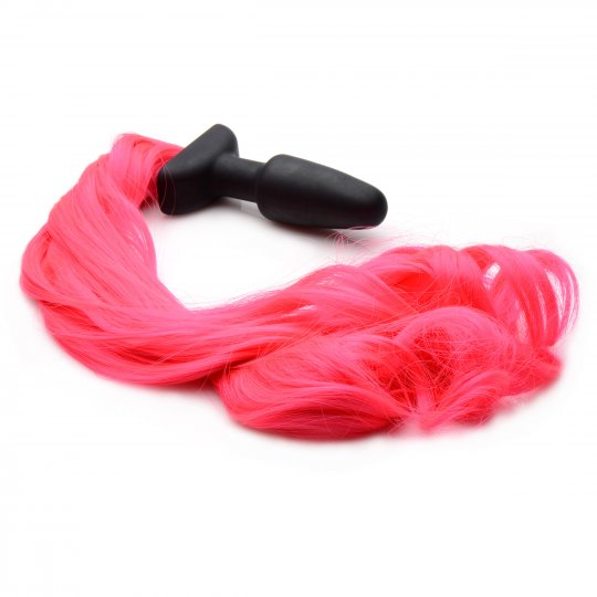 Hot Pink Pony Tail Plug